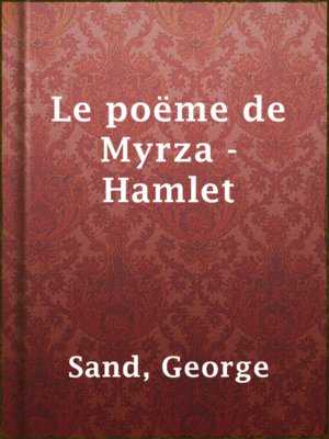 cover image of Le poëme de Myrza - Hamlet